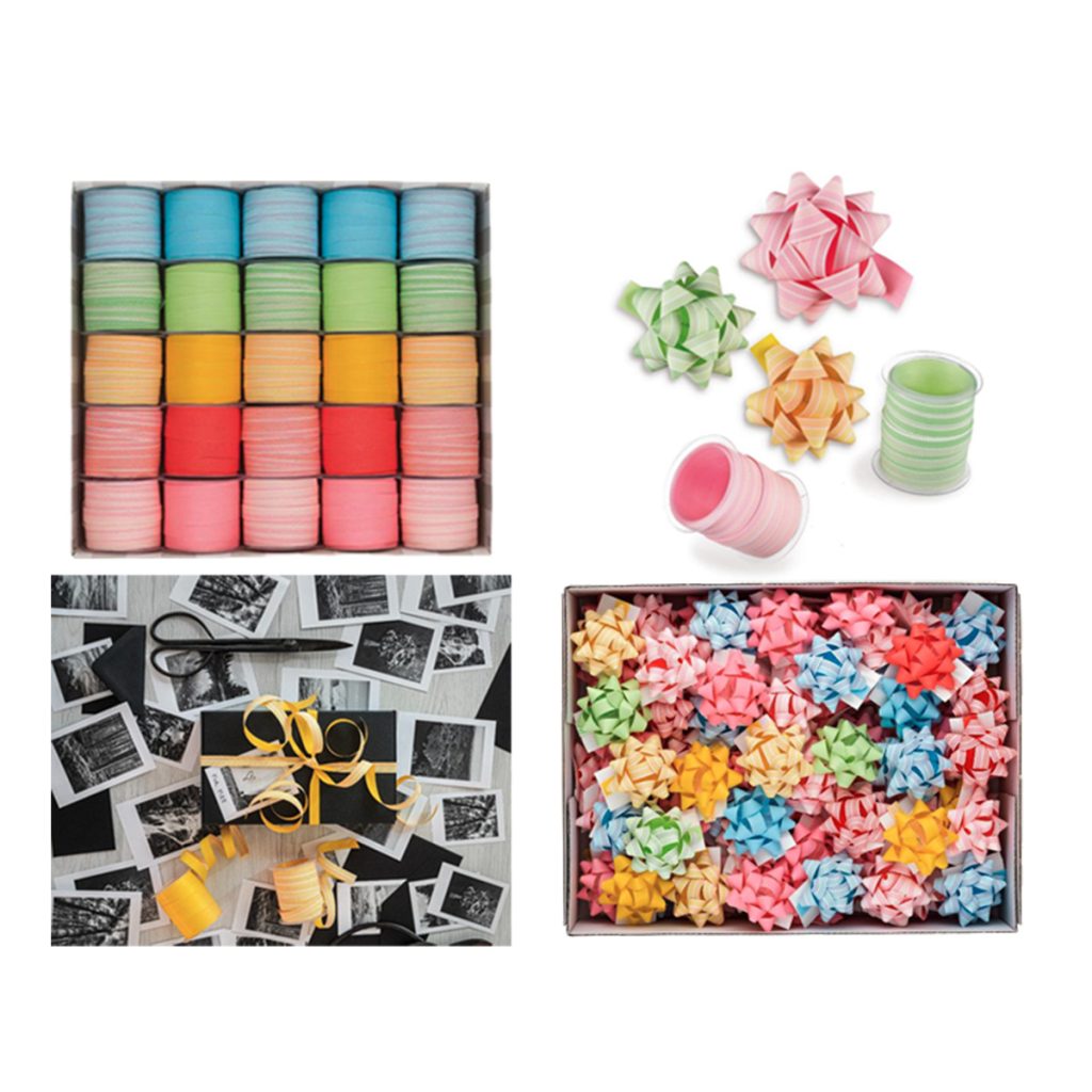68296 Assorted packs of bows and mini rolls