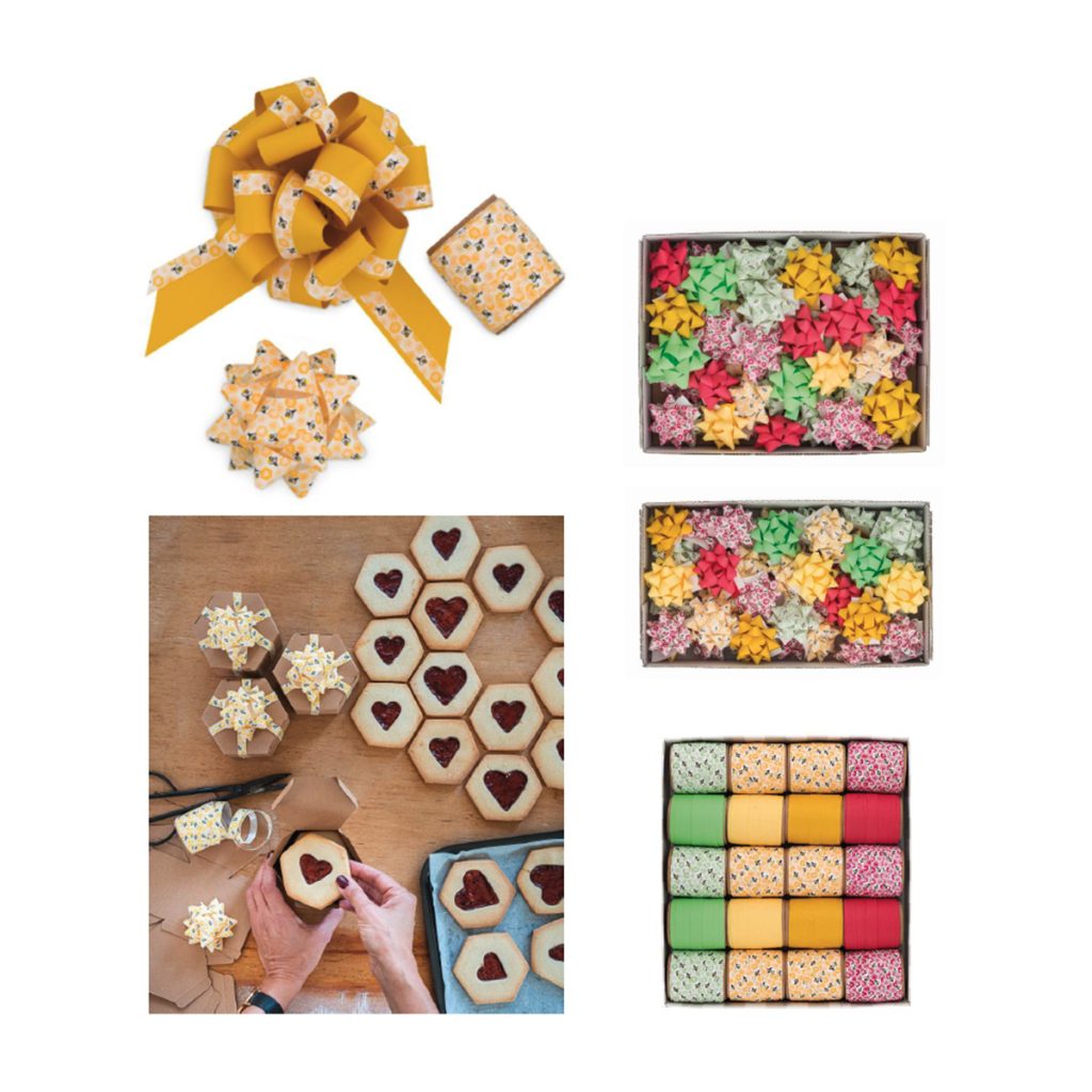 68308 Delightful bee-themed assortments of bows and mini rolls